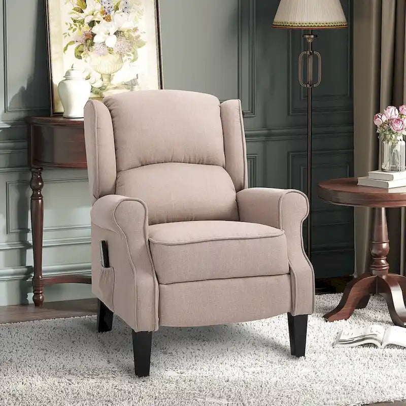 Fauteuil de relaxation massant et chauffant avec support lombaire et télécommande