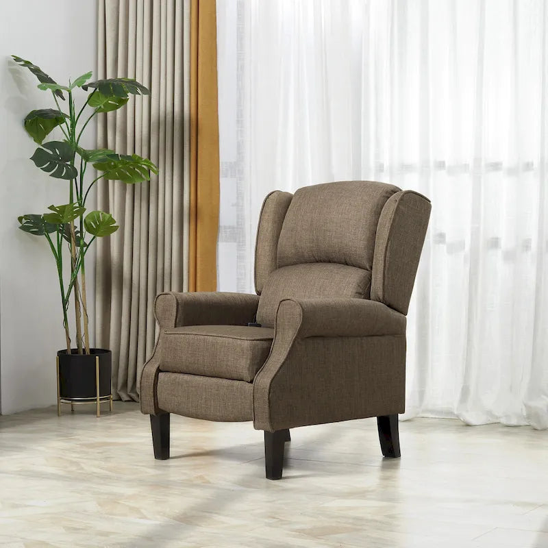 Fauteuil de relaxation massant et chauffant avec support lombaire et télécommande