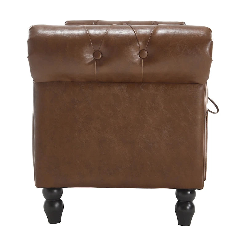 Banc Ottoman de Rangement Rembourré 55 Pouces | Capitonné | Capacité 125 kg | Salon et Chambre à Coucher