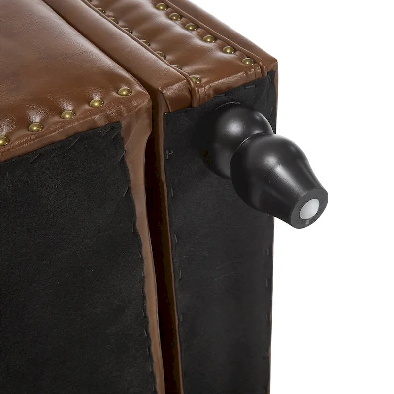 Banc Ottoman de Rangement Rembourré 55 Pouces | Capitonné | Capacité 125 kg | Salon et Chambre à Coucher