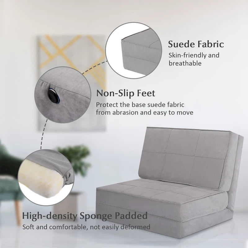 Fauteuil-lit pliable avec dossier réglable