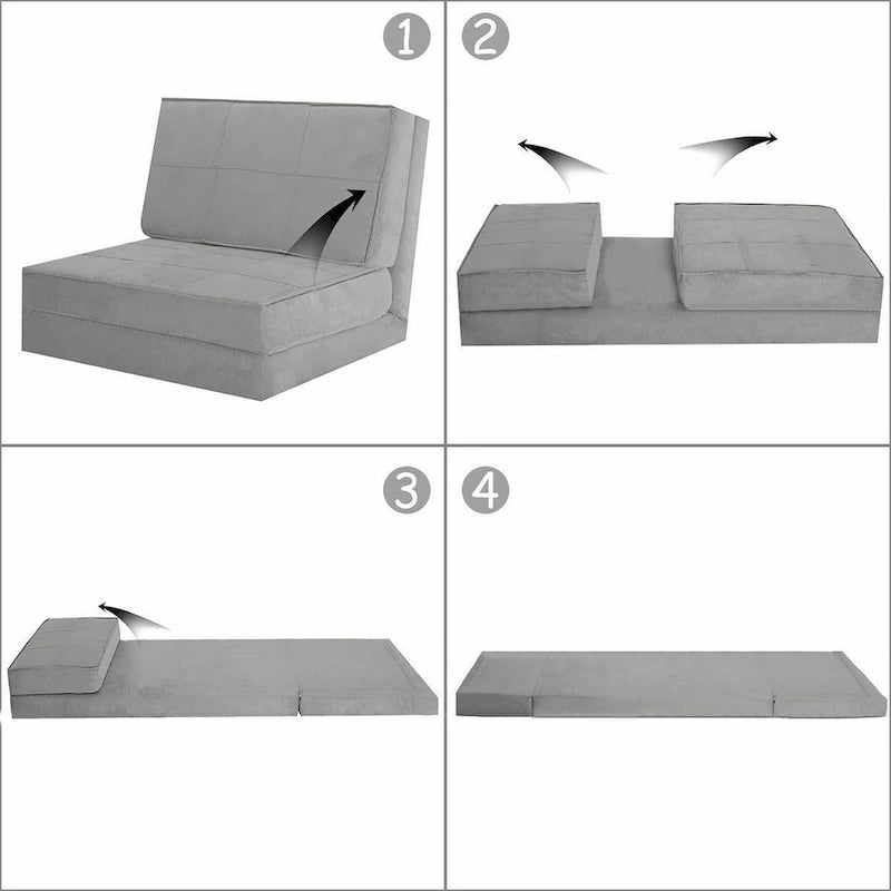 Fauteuil-lit pliable avec dossier réglable
