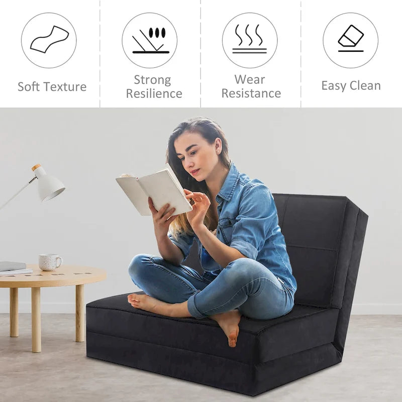 Fauteuil-lit pliable avec dossier réglable