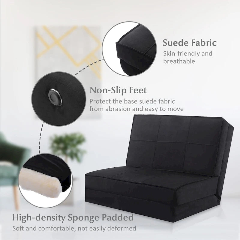 Fauteuil-lit pliable avec dossier réglable
