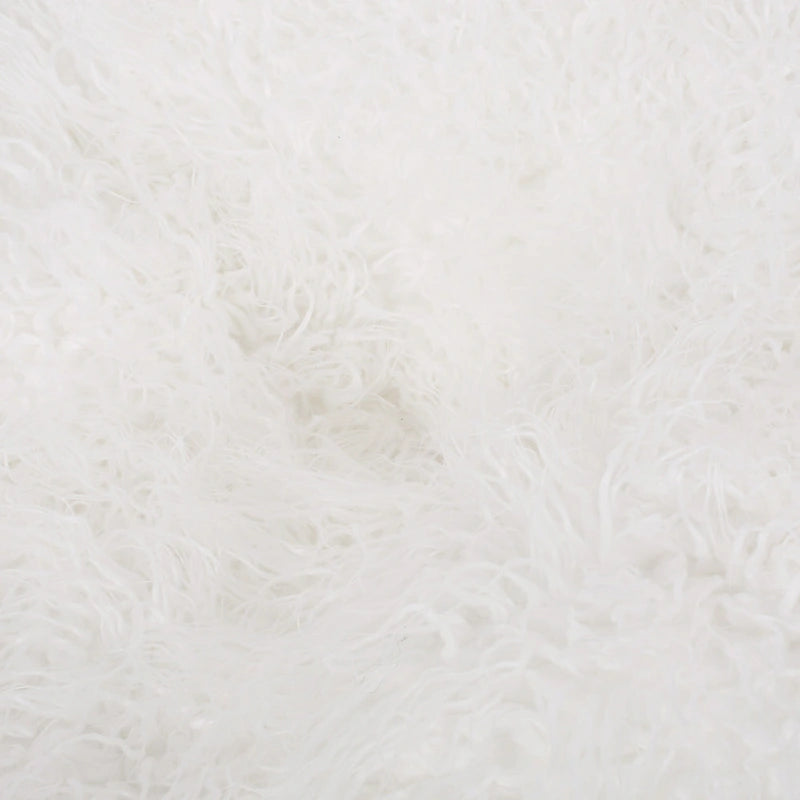 Pouf en fausse fourrure Modern Glam avec housse amovible et rembourrage en mousse haute densité