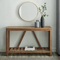 Console en A avec étagère à lattes | Table d'entrée rustique style ferme