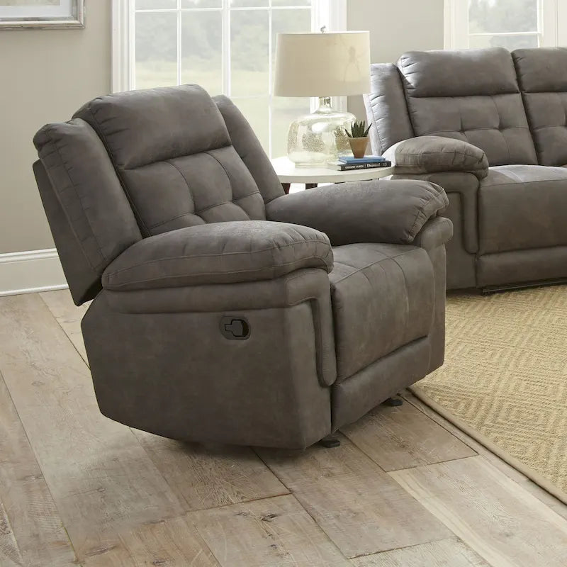 Fauteuil inclinable en microfibre avec ressorts ensachés et mousse à mémoire de forme au gel