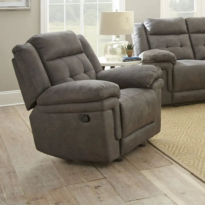 Fauteuil inclinable en microfibre avec ressorts ensachés et mousse à mémoire de forme au gel