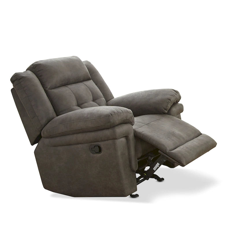 Fauteuil inclinable en microfibre avec ressorts ensachés et mousse à mémoire de forme au gel