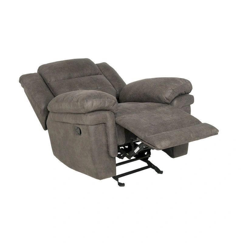 Fauteuil inclinable en microfibre avec ressorts ensachés et mousse à mémoire de forme au gel