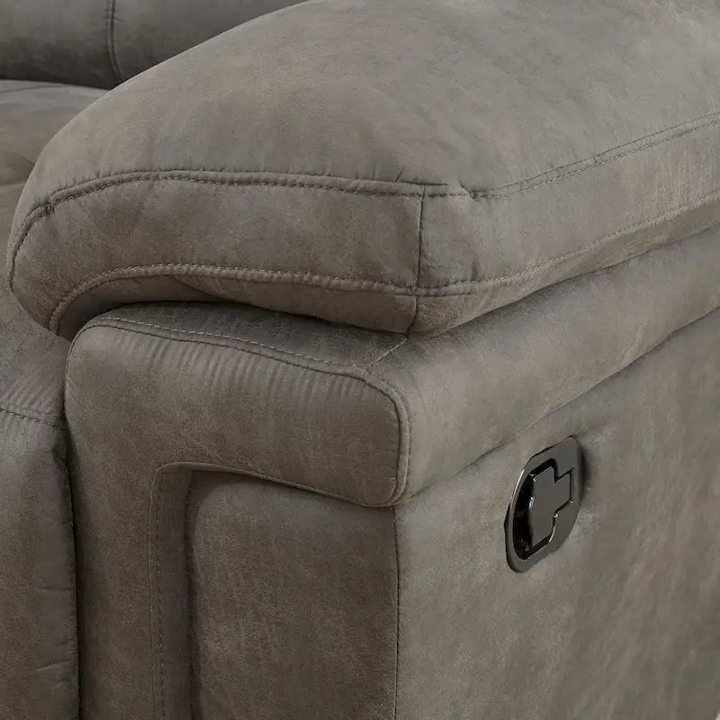 Fauteuil inclinable en microfibre avec ressorts ensachés et mousse à mémoire de forme au gel