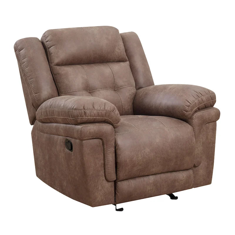 Fauteuil inclinable en microfibre avec ressorts ensachés et mousse à mémoire de forme au gel