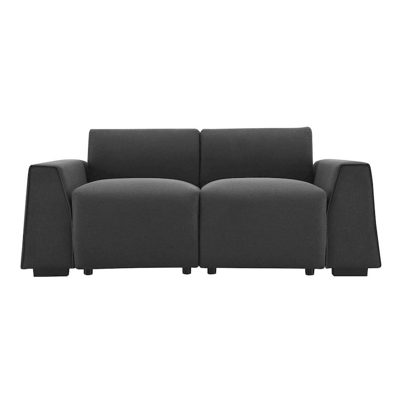 Canapé moderne en tissu lin de 71 pouces | 2-3 places | Accoudoir large | Style minimaliste | Salon et chambre à coucher