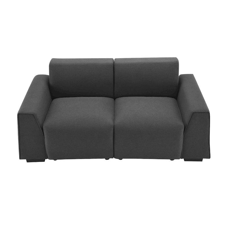 Canapé moderne en tissu lin de 71 pouces | 2-3 places | Accoudoir large | Style minimaliste | Salon et chambre à coucher