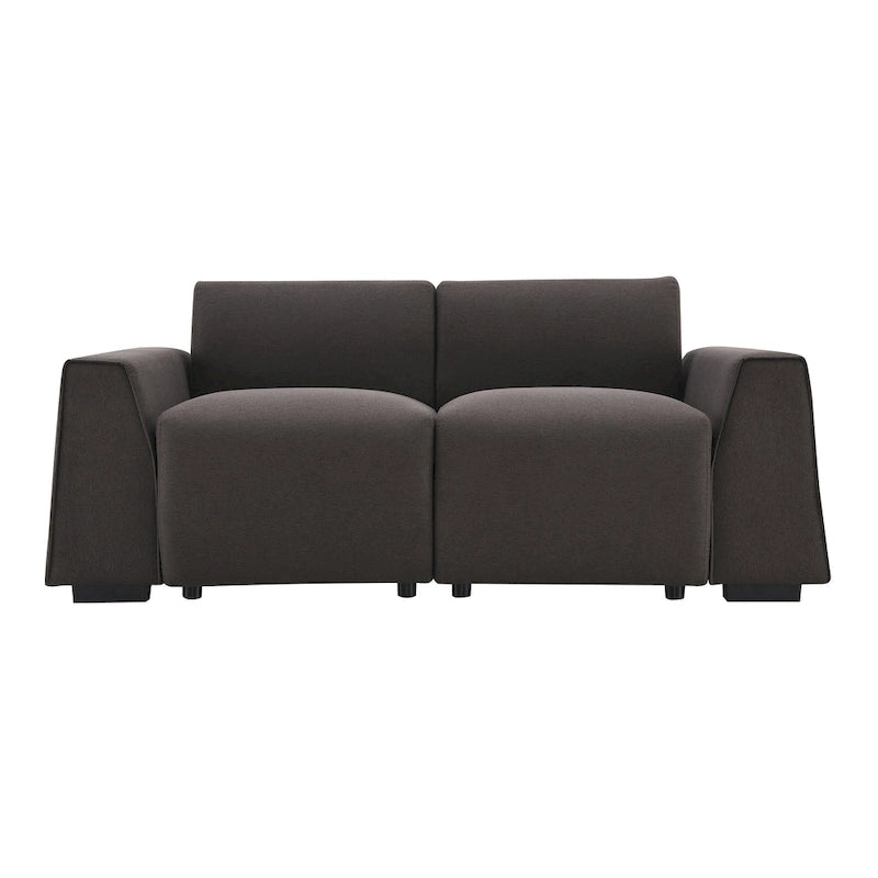 Canapé moderne en tissu lin de 71 pouces | 2-3 places | Accoudoir large | Style minimaliste | Salon et chambre à coucher