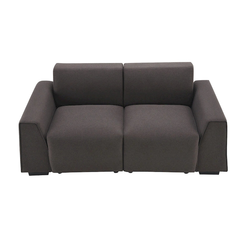 Canapé moderne en tissu lin de 71 pouces | 2-3 places | Accoudoir large | Style minimaliste | Salon et chambre à coucher