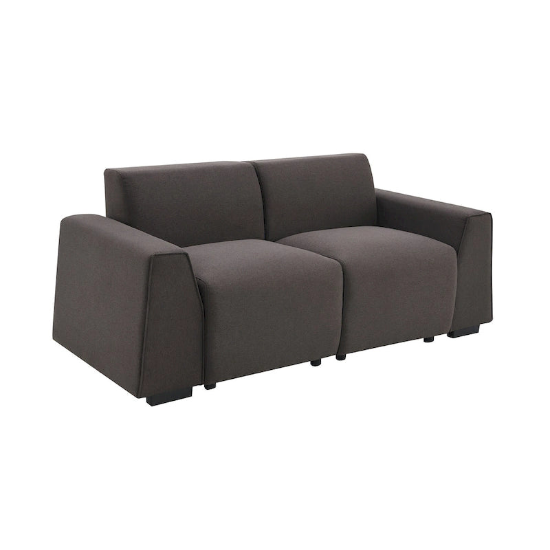 Canapé moderne en tissu lin de 71 pouces | 2-3 places | Accoudoir large | Style minimaliste | Salon et chambre à coucher