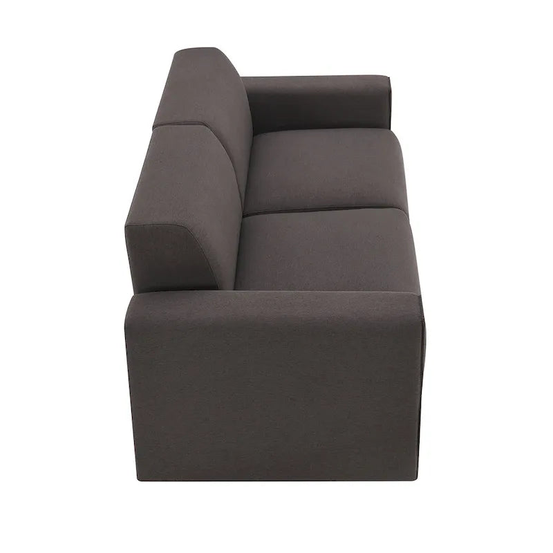 Canapé moderne en tissu lin de 71 pouces | 2-3 places | Accoudoir large | Style minimaliste | Salon et chambre à coucher