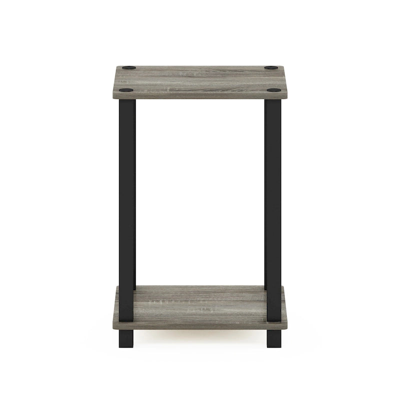 Table d'appoint minimaliste avec étagère de rangement | Montage en 5 minutes | Aucun outil requis | Salon et chambre à coucher