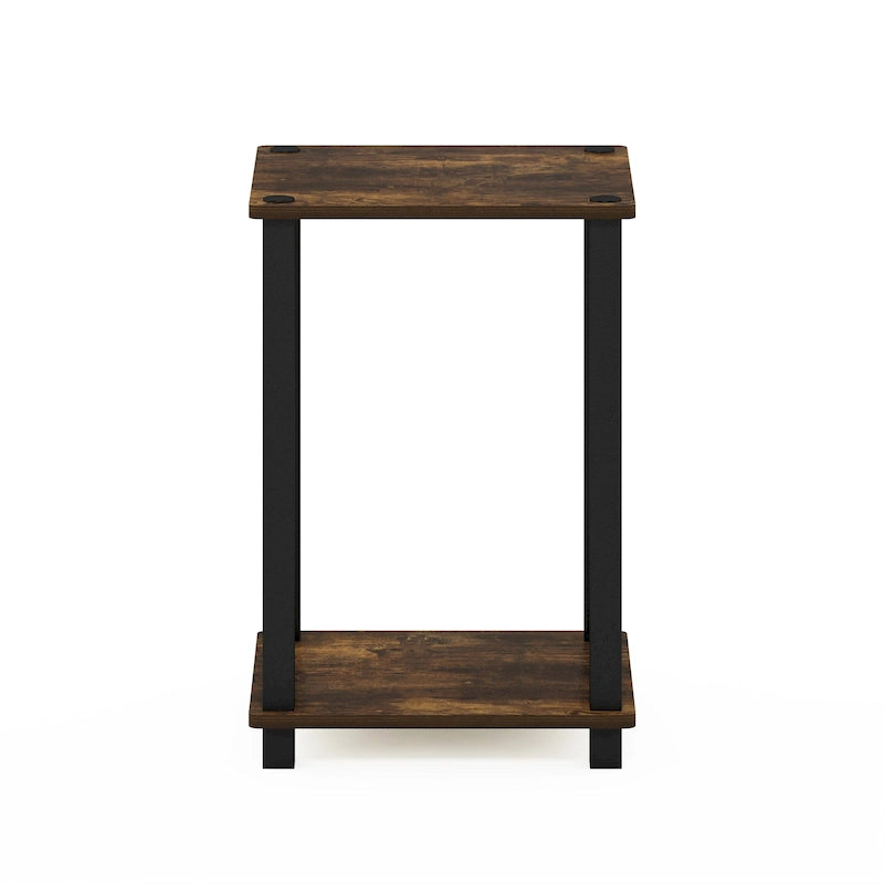 Table d'appoint minimaliste avec étagère de rangement | Montage en 5 minutes | Aucun outil requis | Salon et chambre à coucher