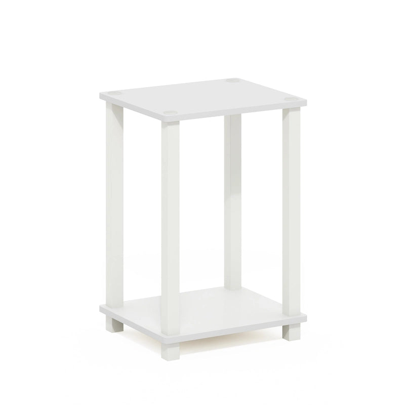 Table d'appoint minimaliste avec étagère de rangement | Montage en 5 minutes | Aucun outil requis | Salon et chambre à coucher