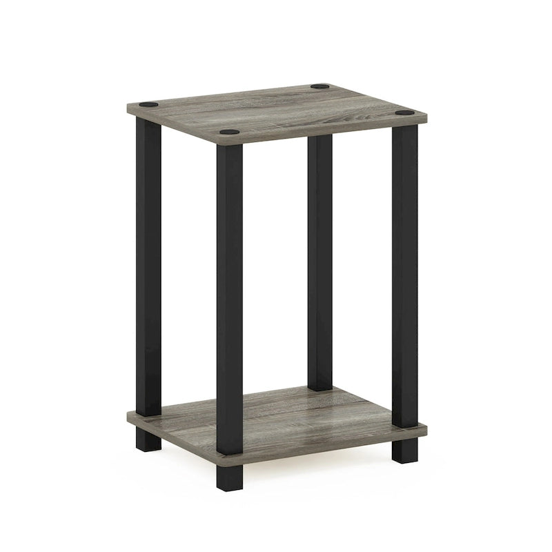 Table d'appoint minimaliste avec étagère de rangement | Montage en 5 minutes | Aucun outil requis | Salon et chambre à coucher