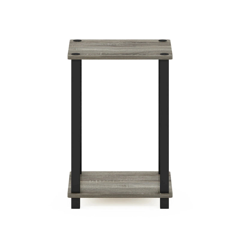 Table d'appoint minimaliste avec étagère de rangement | Montage en 5 minutes | Aucun outil requis | Salon et chambre à coucher