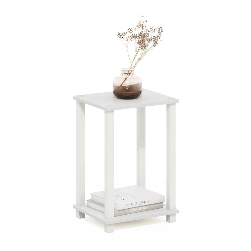 Table d'appoint minimaliste avec étagère de rangement | Montage en 5 minutes | Aucun outil requis | Salon et chambre à coucher