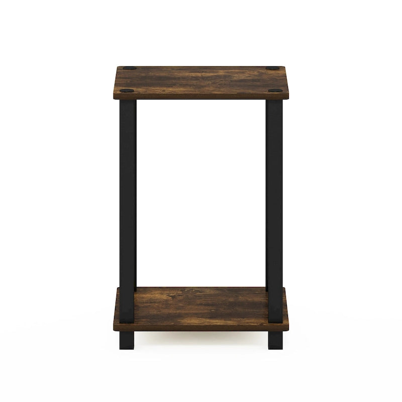 Table d'appoint minimaliste avec étagère de rangement | Montage en 5 minutes | Aucun outil requis | Salon et chambre à coucher