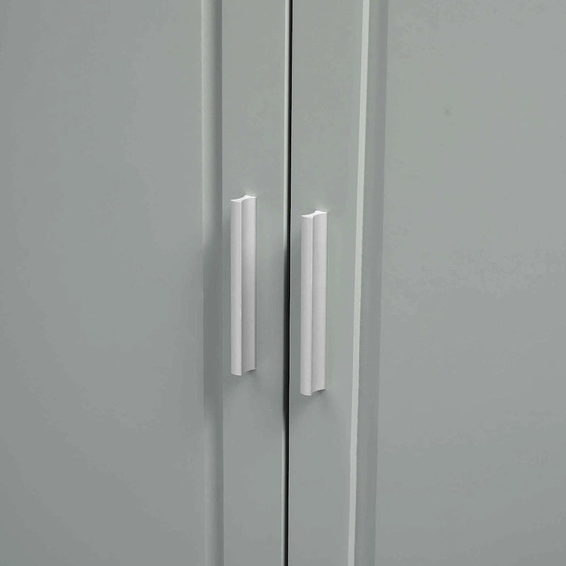 Meuble de rangement haut avec 3 tiroirs, étagère réglable et portes d'armoire