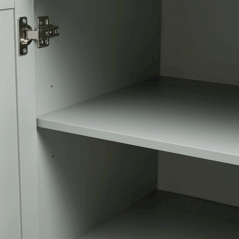 Meuble de rangement haut avec 3 tiroirs, étagère réglable et portes d'armoire