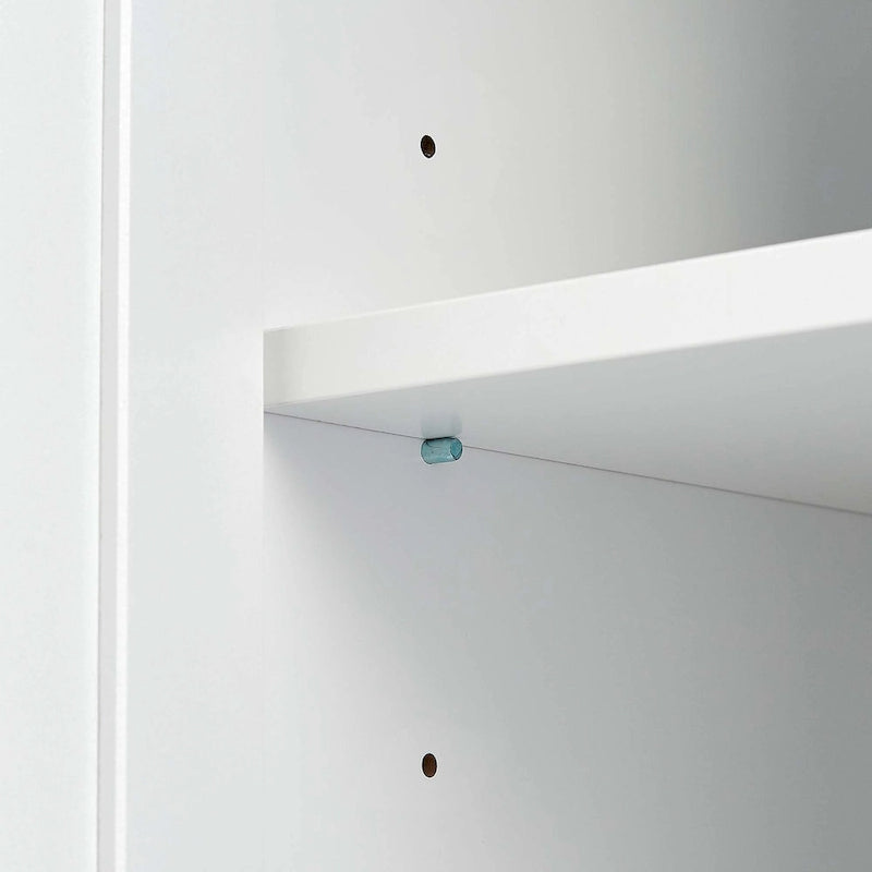Meuble de rangement haut avec 3 tiroirs, étagère réglable et portes d'armoire