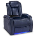 Fauteuil inclinable électrique avec appuie-tête réglable, éclairage LED et tablette pivotante