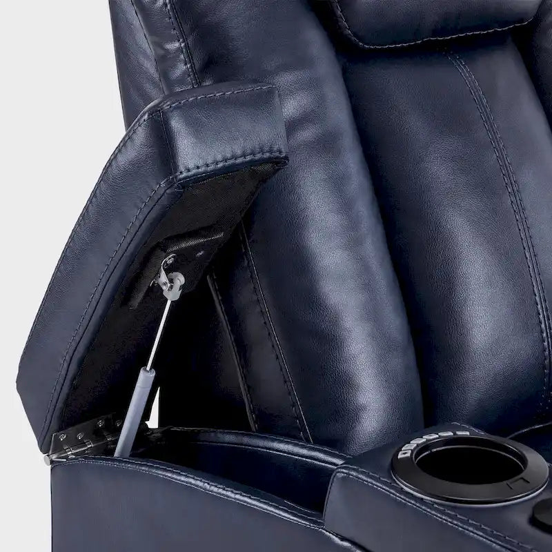 Fauteuil inclinable électrique avec appuie-tête réglable, éclairage LED et tablette pivotante