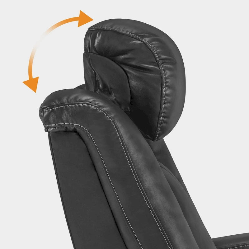 Fauteuil inclinable électrique avec appuie-tête réglable, éclairage LED et tablette pivotante
