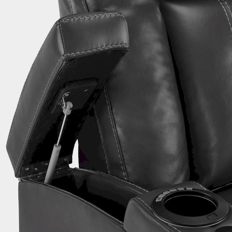 Fauteuil inclinable électrique avec appuie-tête réglable, éclairage LED et tablette pivotante