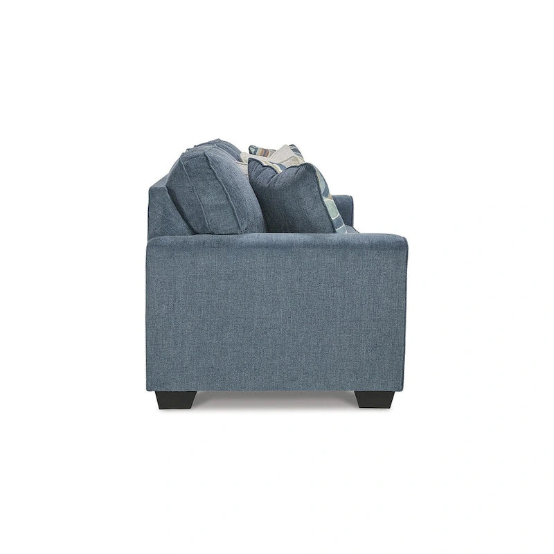 Canapé-lit Queen Size en tissu chiné avec matelas en mousse à mémoire de forme intégré