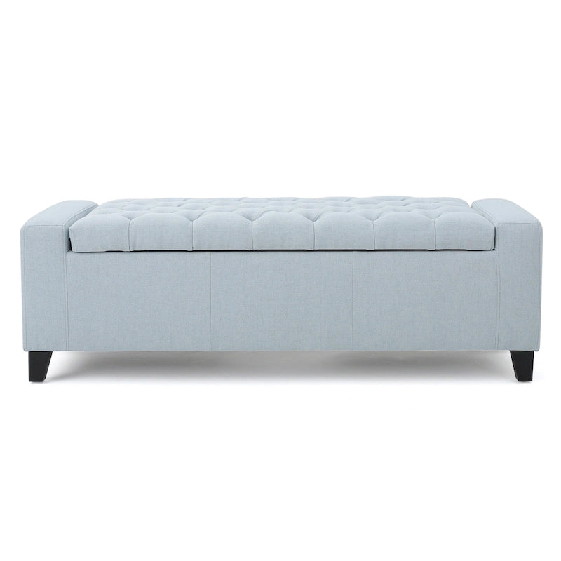 Banc de rangement capitonné
