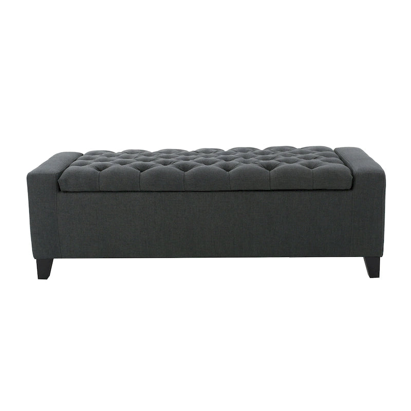 Banc de rangement capitonné