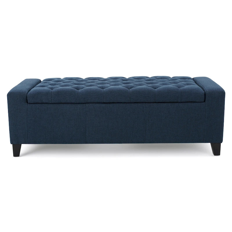 Banc de rangement capitonné