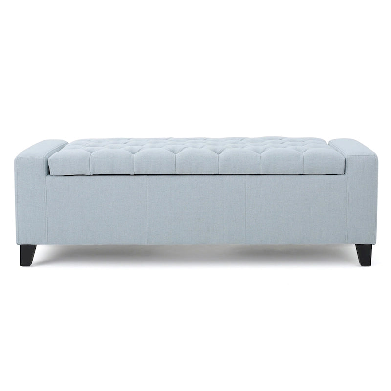 Banc de rangement capitonné