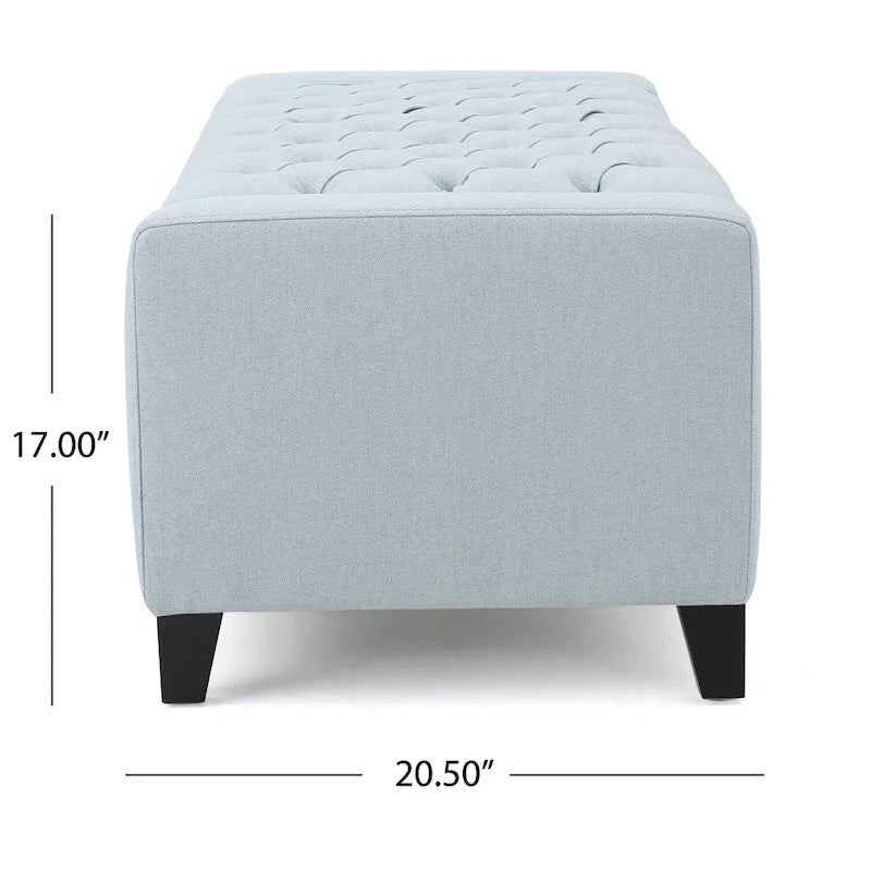 Banc de rangement capitonné