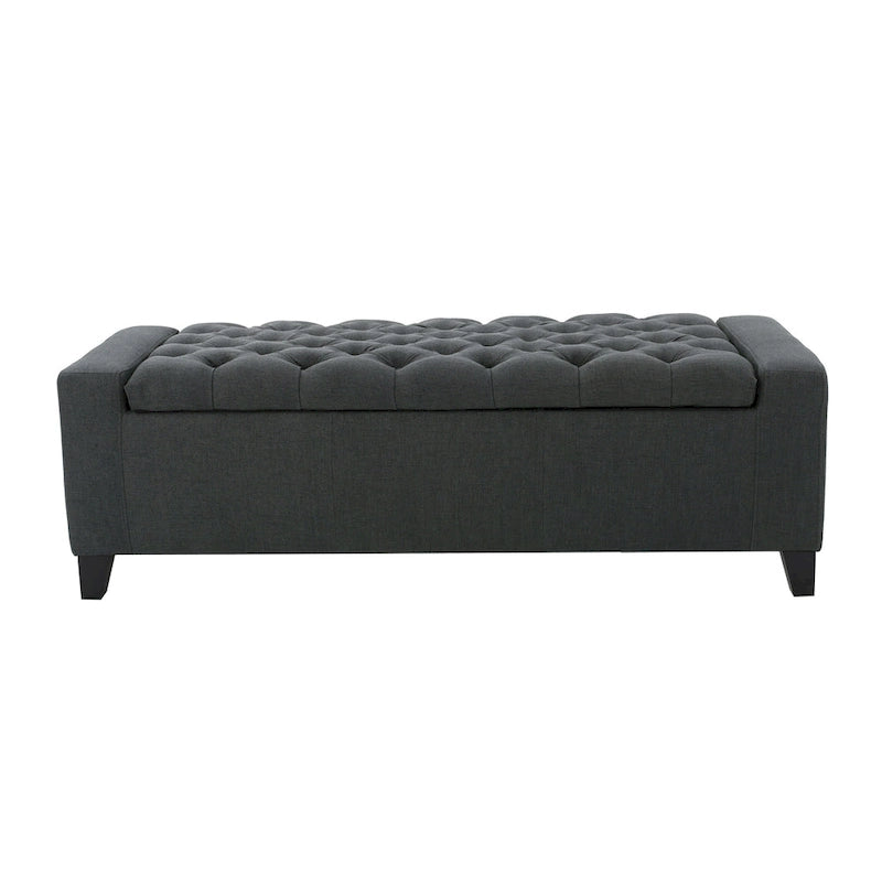 Banc de rangement capitonné