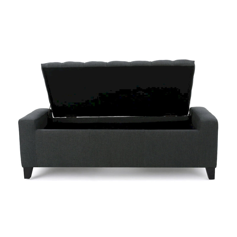 Banc de rangement capitonné