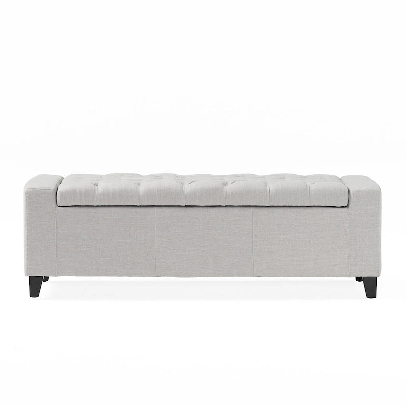 Banc de rangement capitonné
