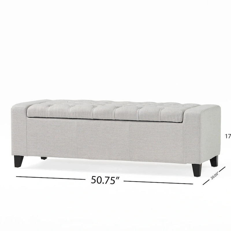 Banc de rangement capitonné