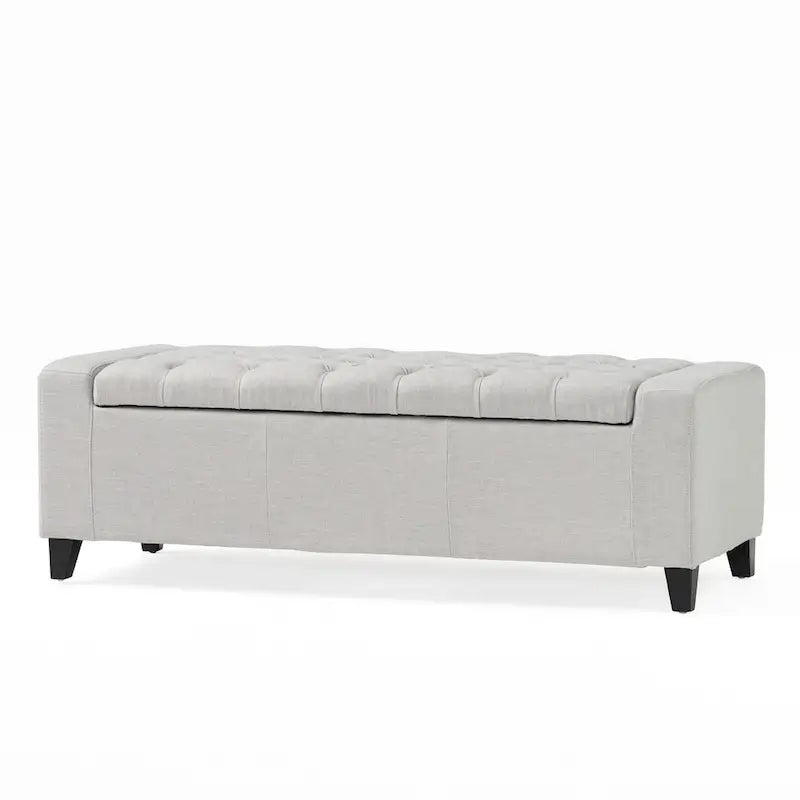 Banc de rangement capitonné