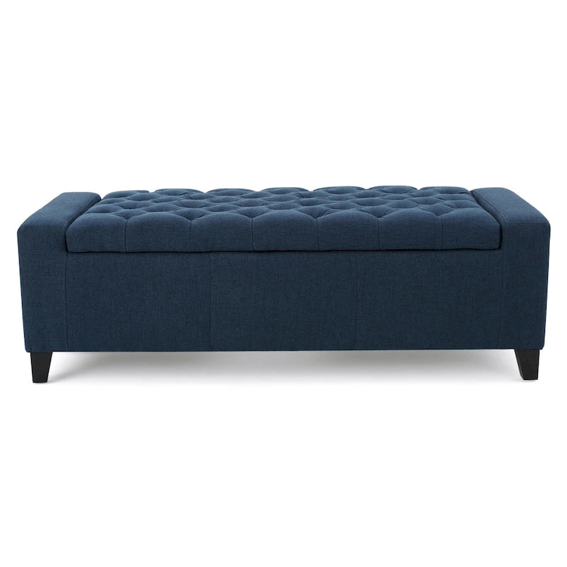 Banc de rangement capitonné