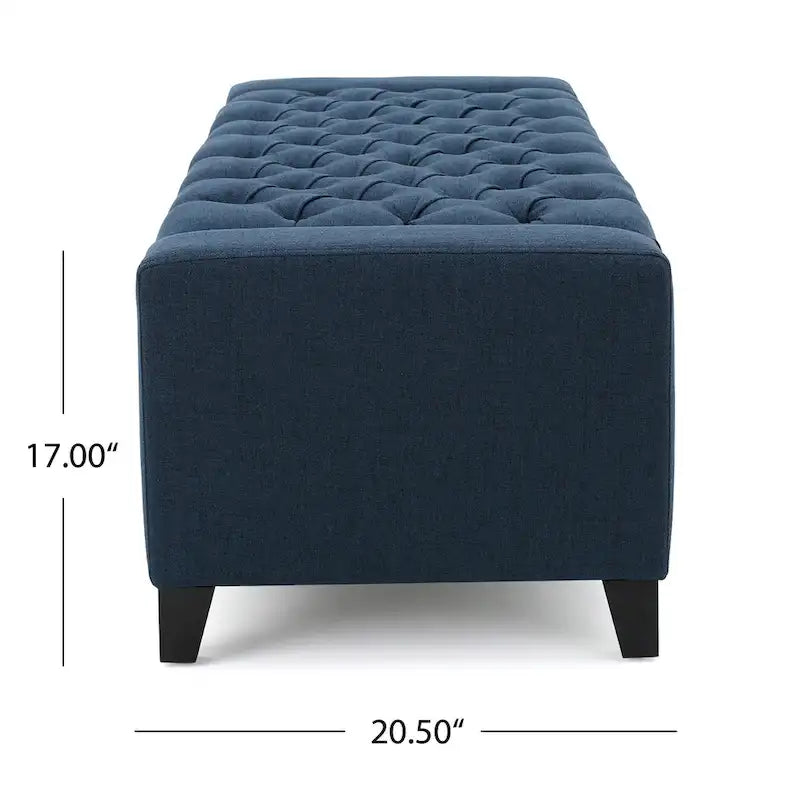 Banc de rangement capitonné