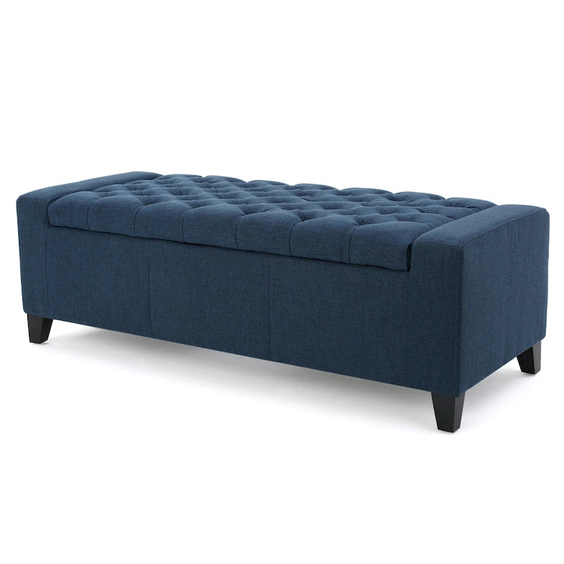 Banc de rangement capitonné